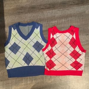 Two Light Sweater Vests
